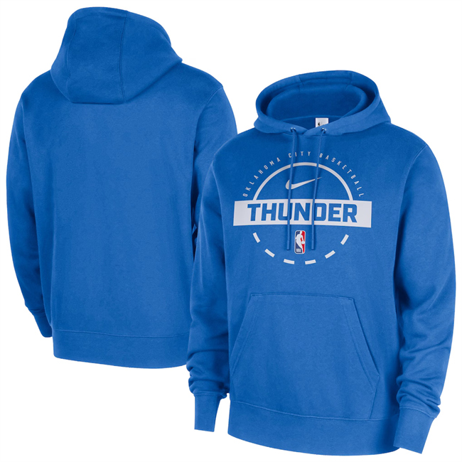 Men's Blue Oklahoma City Thunder 2025/26 Practice Club Pullover Hoodie